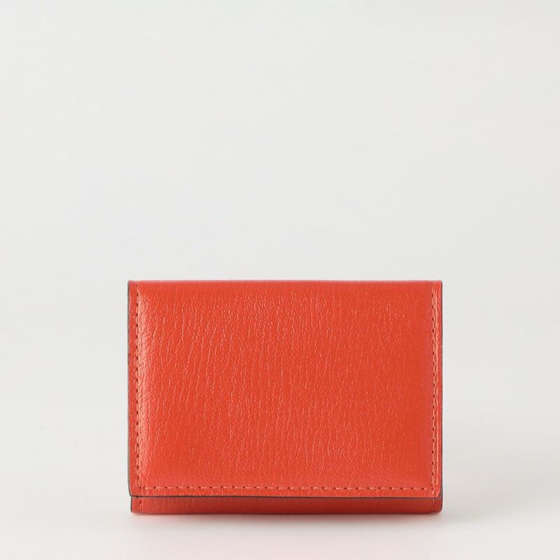 L'arcobaleno 三つ折り財布 クロコ型押し/オレンジ 三つ折りミニウォレット ORANGE*WHITE | ラルコバレーノ公式通販