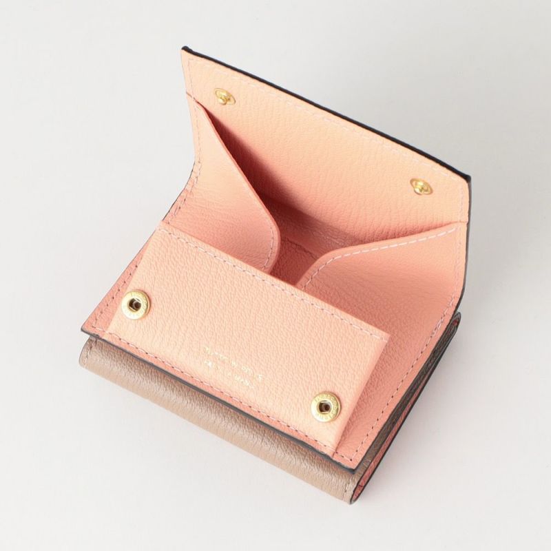 三つ折りミニウォレット BEIGE*PINK | ラルコバレーノ公式通販