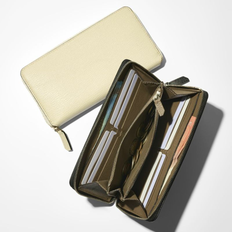 ドレスラウンドジップウォレット NAVY*WHITE | ラルコバレーノ公式通販