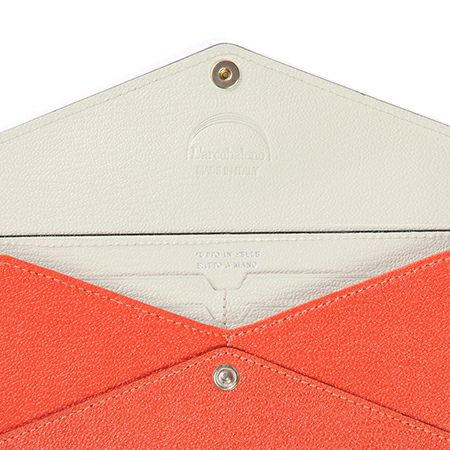 エンベロップ型ロングウォレット ORANGE*WHITE | ラルコバレーノ公式通販