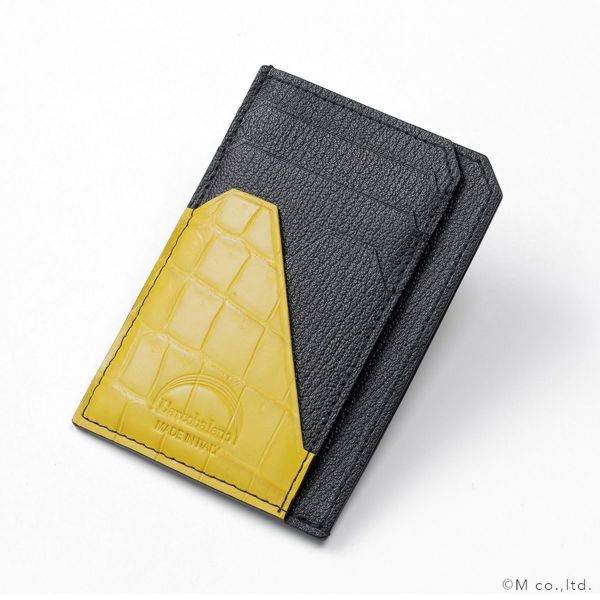 クロコスマートミニウォレット BLACK*YELLOW | ラルコバレーノ公式通販