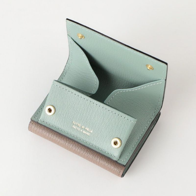 三つ折りミニウォレット TORTORA*MINT GREEN | ラルコバレーノ公式通販