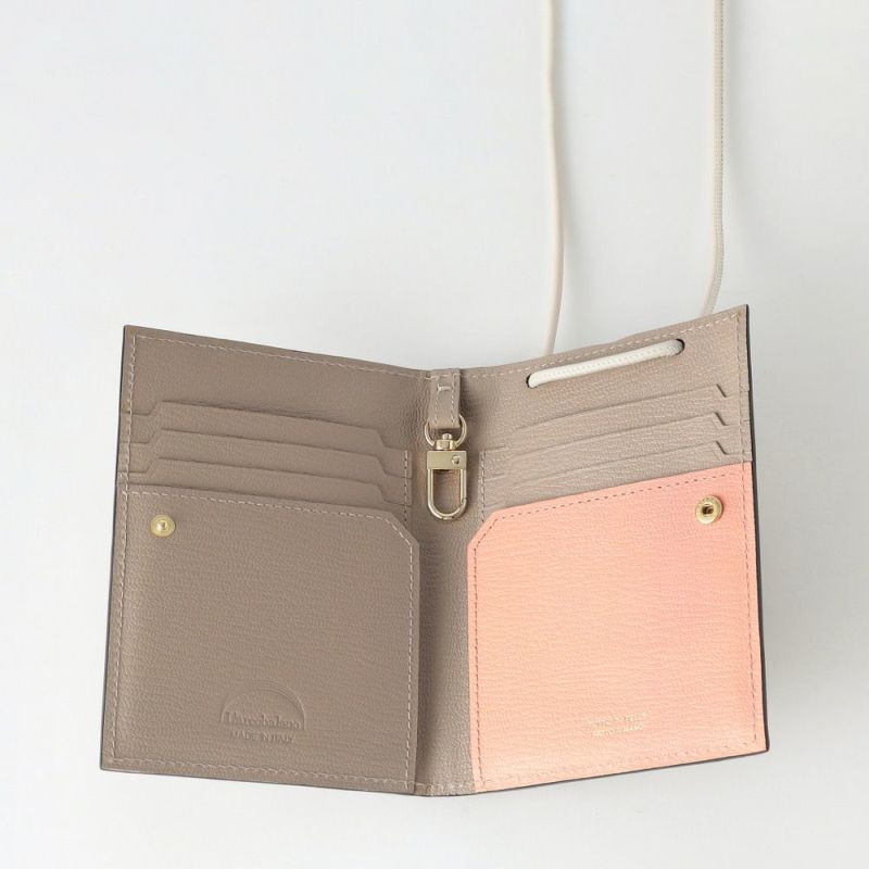 Larcobaleno / スマートカードウォレット/BEIGE*PINK/箱付 スマートカードウォレット BEIGE*PINK | ラルコバレーノ公式通販