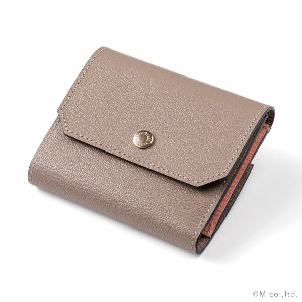 【IL BISONTE】新品未使用折り財布コンパクト財布　TORTORA色グレイ系