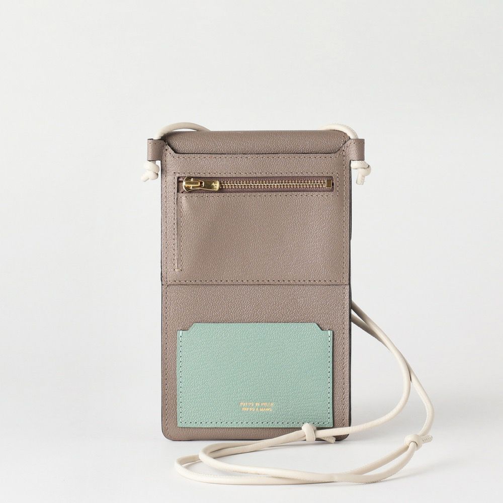 L’arcobaleno フラップショルダーウォレット TORTORA フラップショルダーウォレット TORTORA*MINT GREEN | ラルコバレーノ