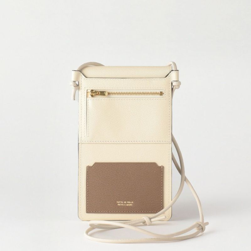 フラップショルダーウォレット WHITE*GRAY | ラルコバレーノ公式通販