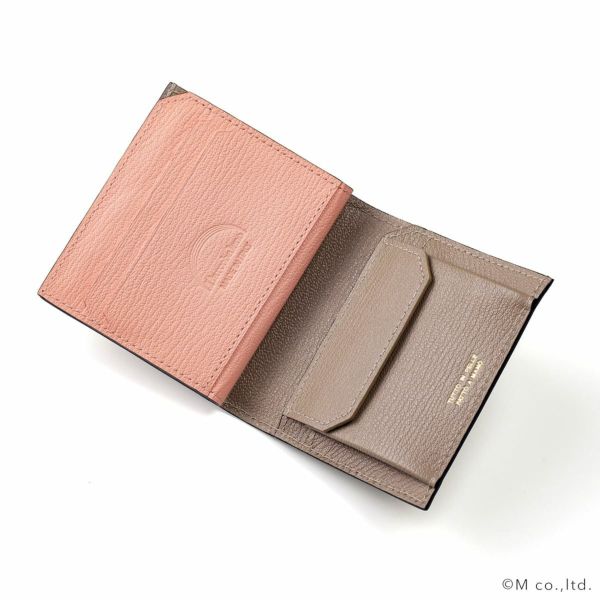 二つ折りカードウォレット BEIGE*PINK | ラルコバレーノ公式通販