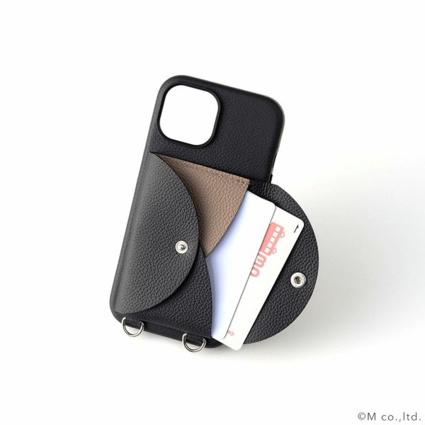 【iPhone 15Pro】ストラップタイプカードケース付iPhoneケース 