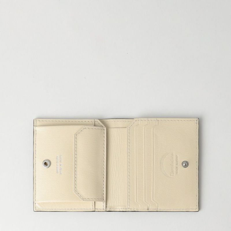 スナップタイプ二つ折りミニウォレット NAVY*WHITE