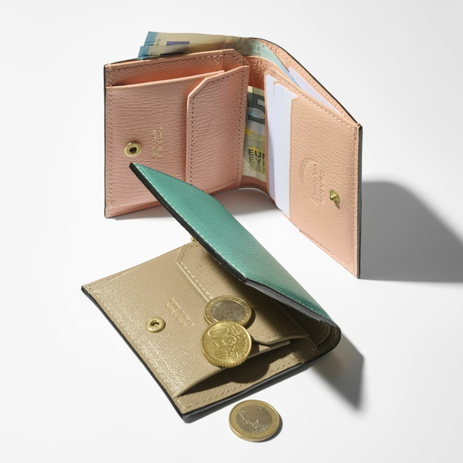 スナップタイプ二つ折りミニウォレット NAVY*WHITE | ラルコバレーノ