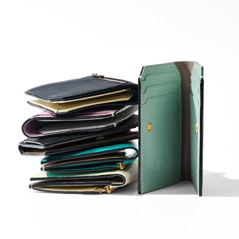 L’arcobaleno 新品 スマートカードウォレット MUSTARD スマートカードウォレット MUSTARD*ORANGE*PANNA