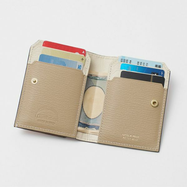 ラルコバレーノ】二つ折りウォレット CHARCOAL GRAY*CARAMELLO