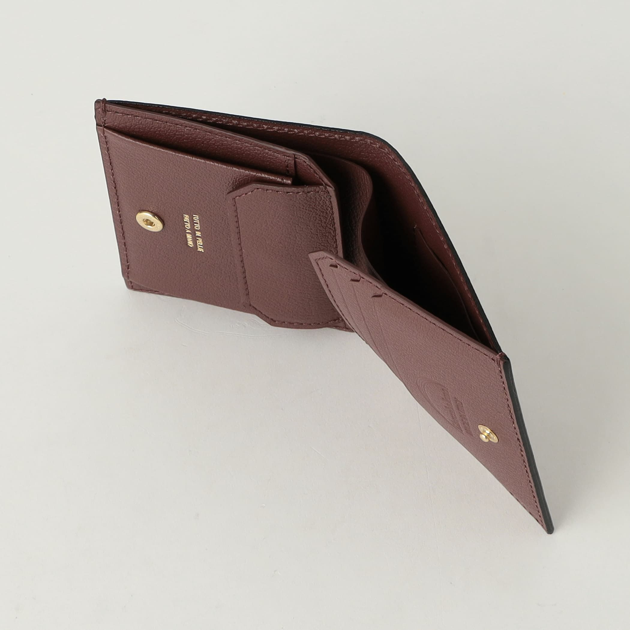 25秋シーズン限定】スナップタイプ二つ折りミニウォレット BORDEAUX