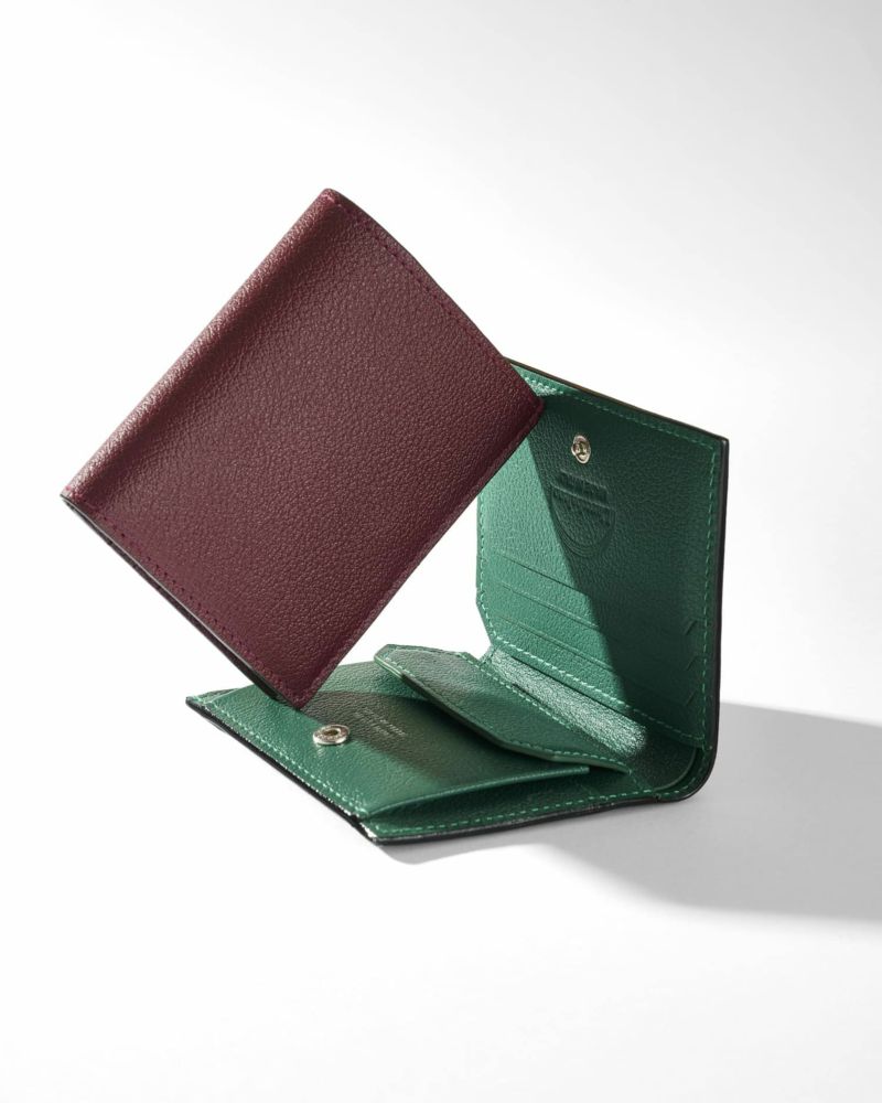 25秋シーズン限定】スナップタイプ二つ折りミニウォレット BORDEAUX